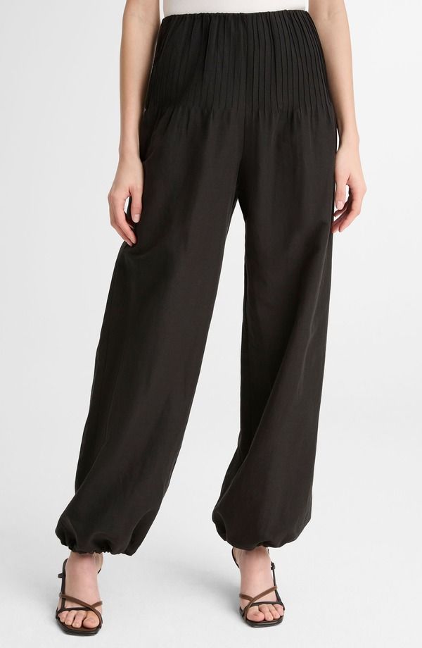 ヴィンス レディース ボトムス レギンス パンツ Vince Pintuck Detail Balloon Pants Black ブラック