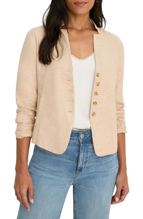 ニックプラスゾーイ レディース アウター ジャケット・ブルゾン リネン NICZOE Seams to Be Stretch Linen Jacket Neutral Mix