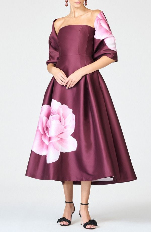 サーチンアンドバビ レディース トップス ワンピース フラワー柄 レース フラワー Sachin Babi Placed Floral Hug Shawl Bordeaux Esperance