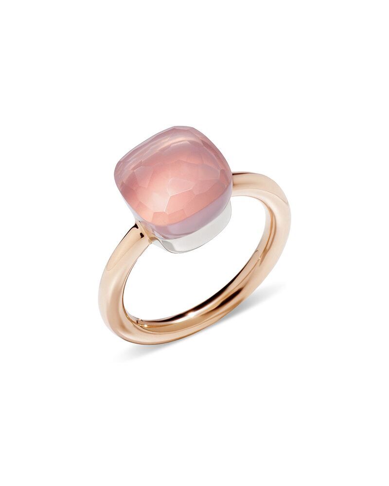 ポメラート レディース アクセサリー リング Pomellato 18K White Rose Gold Nudo Rose Quartz Solitaire Ringold ゴールド
