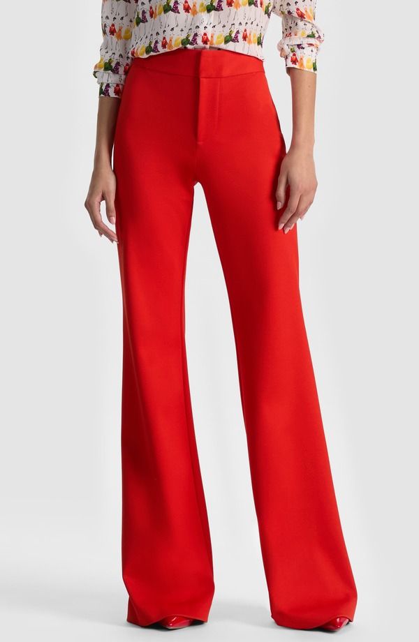アリス アンド オリビア レディース ボトムス レギンス ブーツカット パンツ ブーツ Alice Oliviandrew Bootcut Pants Chili Pepper