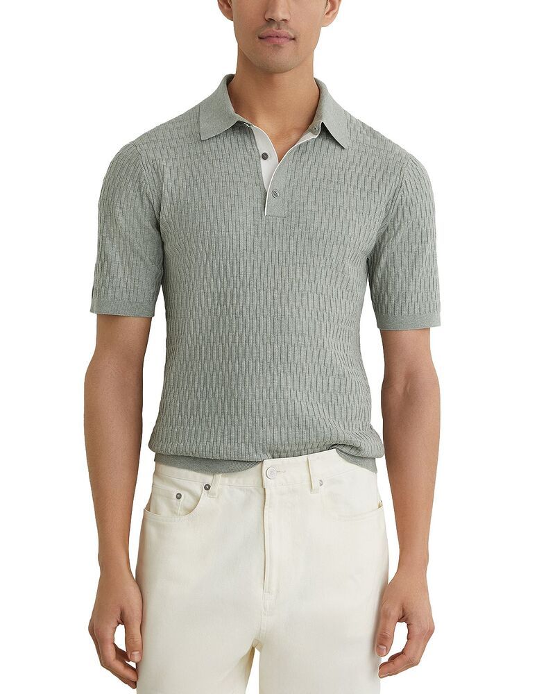 レイス メンズ トップス ポロシャツ スリムフィット REISSlim Fit Polo Shirt Soft Sage セージ