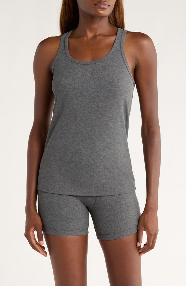 トムボーイ X レディース トップス カットソー TomboyX Powerib Tank Top Heather Gray グレー