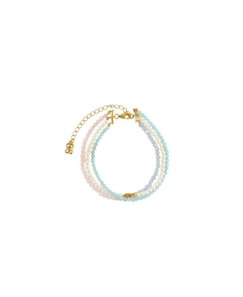 オットマンハンズ レディース アクセサリー ブレスレット・バングル・アンクレット Ottoman Hands Womens Waterproof Layered Beaded Bracelet Gold ゴールド