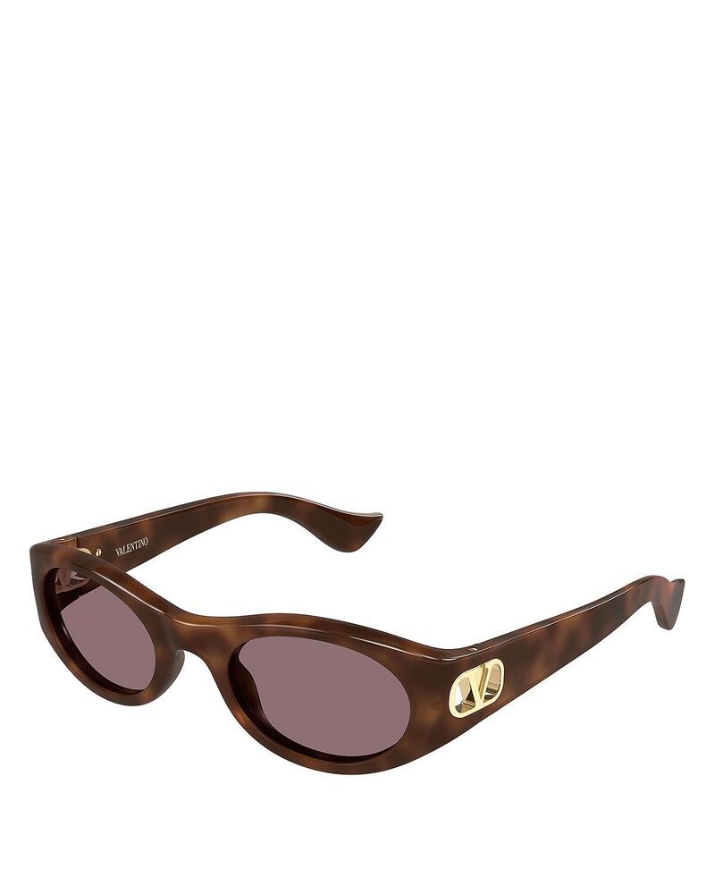 ヴァレンティノ レディース アクセサリー サングラス・アイウェア Valentino Garavani Valentinoval Sunglasses 52mm Havana