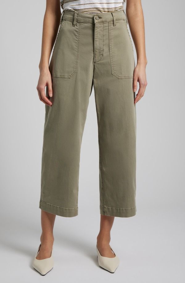 フレーム レディース ボトムス レギンス ワイドレッグ パンツ FRAME The Ranger Crop Wide Leg Utility Pants Thyme