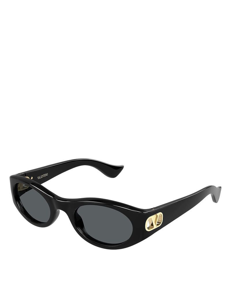 ヴァレンティノ レディース アクセサリー サングラス・アイウェア Valentino Garavani Valentinoval Sunglasses 52mm Black ブラック
