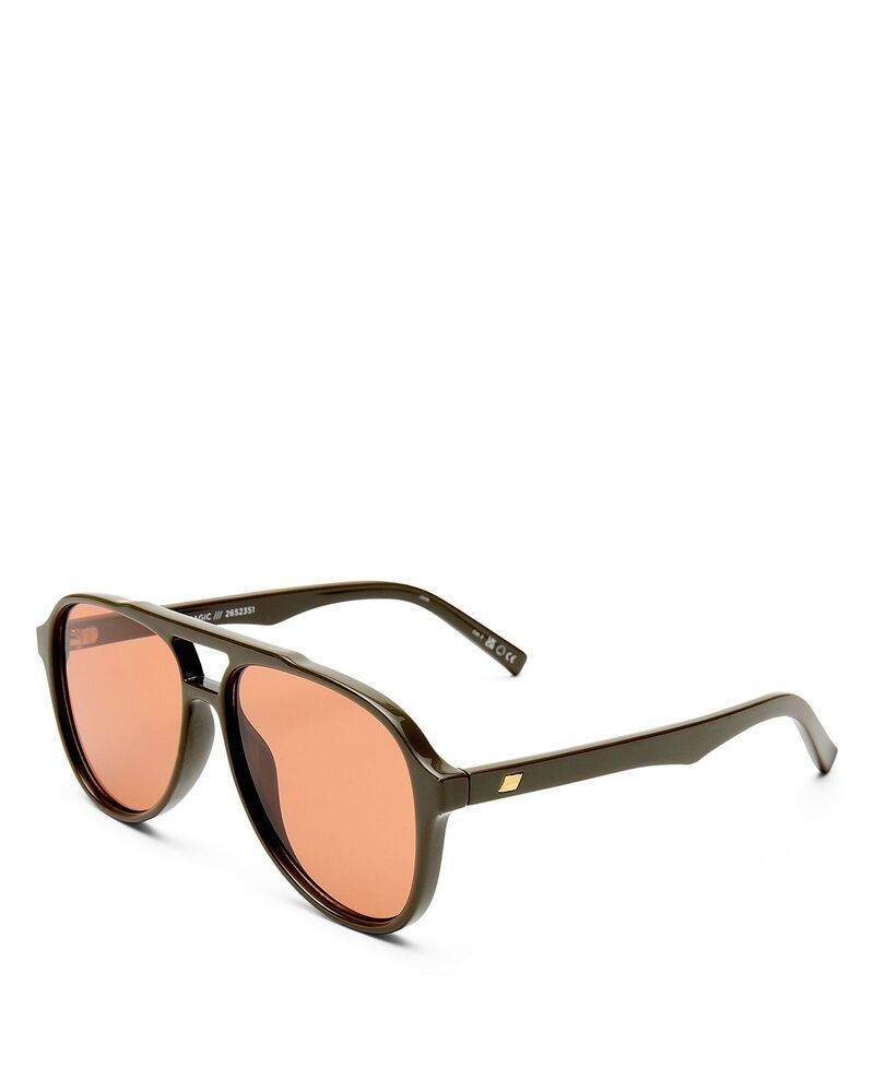 ルスペックス レディース アクセサリー サングラス・アイウェア Le Specs Tragic Magic Aviator Sunglasses 56mm Dark Olive オリーブ
