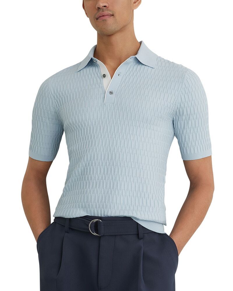 レイス メンズ トップス ポロシャツ REISS Era Polo Shirt Soft Blue ブルー