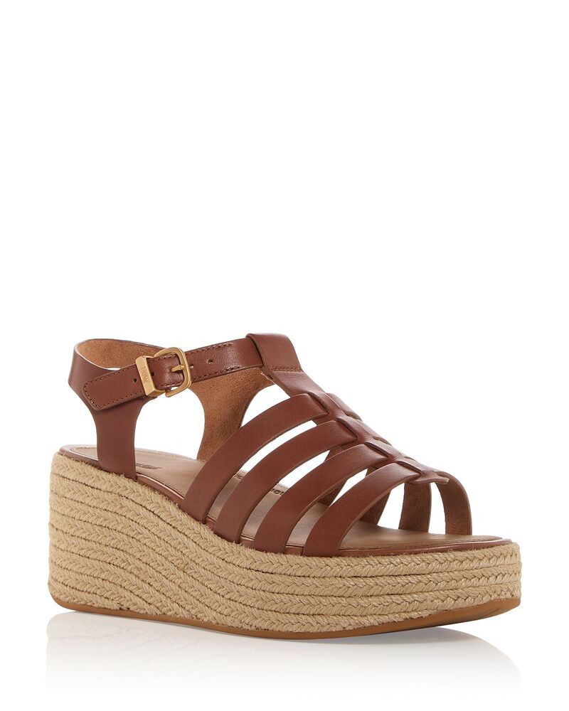 フィットフロップ レディース シューズ サンダル FitFlop Womens Fisherman Espadrille Wedge Sandals Deep Tan タン