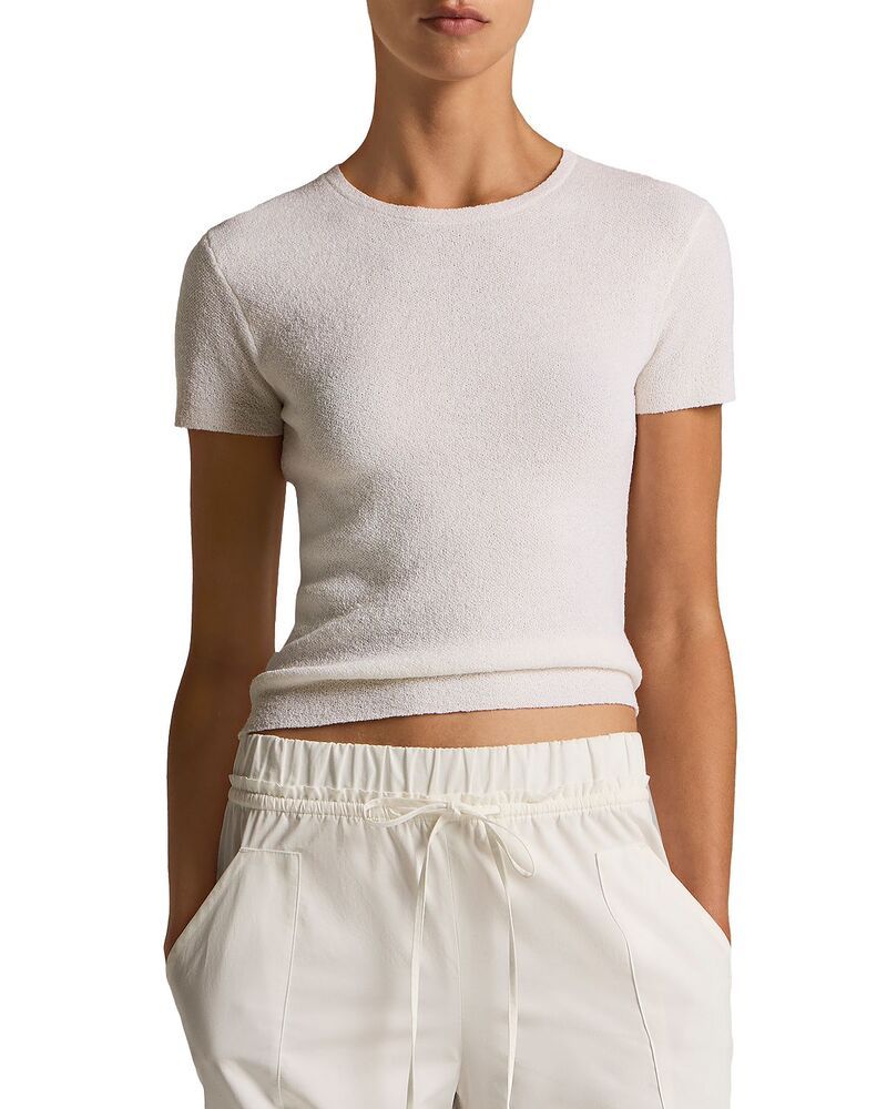 ヴィンス レディース トップス シャツ クルーネック Vince Textured Crewneck Top Off White オフホワイト