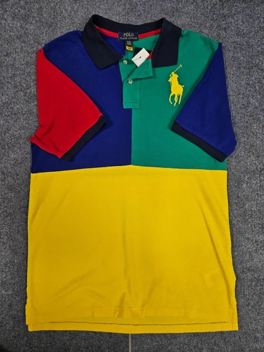 ポロ ラルフローレン カラーブロック ビックポニー カラーTシャツ