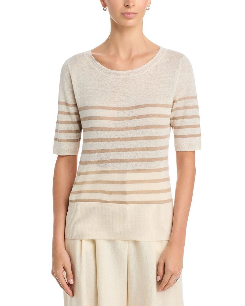 マジェスティック レディース トップス シャツ リネン Majestic Filatures Linen Boat Neck Top Desert