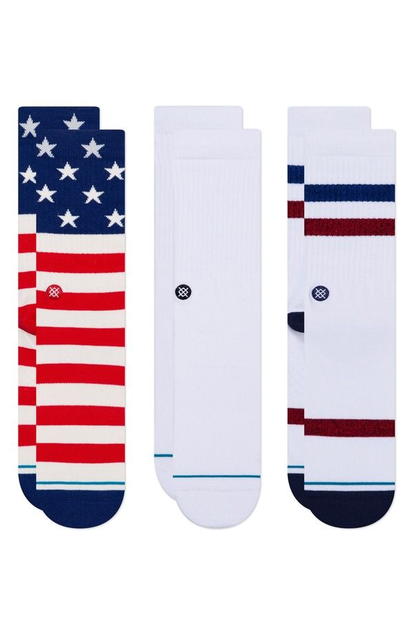 スタンス メンズ アンダーウェア 靴下 Stance The Americanassorted 3Pack Crew Socks Multi マルチカラー