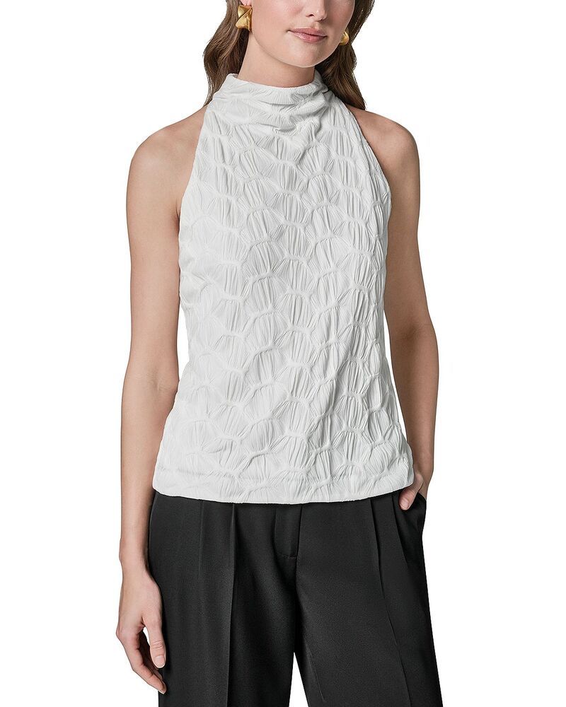 ダナ キャラン ニューヨーク レディース トップス シャツ モックネック Donna Karanew York Textured Mock Neck Top Cream クリーム
