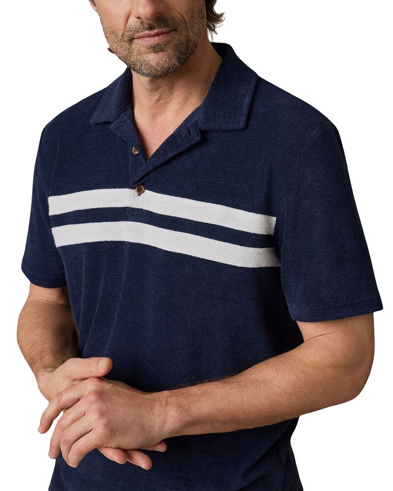 ファレティ メンズ トップス ポロシャツ レギュラーフィット パイル Faherty Mens Regular Fiterry Stripe Polo Deep Navy ネイビー