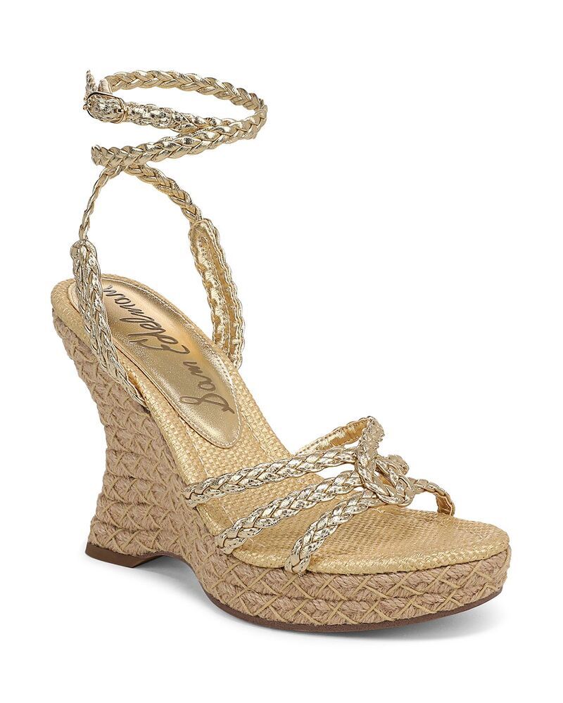 サムエデルマン レディース シューズ サンダル Sam Edelman Womens Mindiespadrille Sandals Amber Gold アンバー