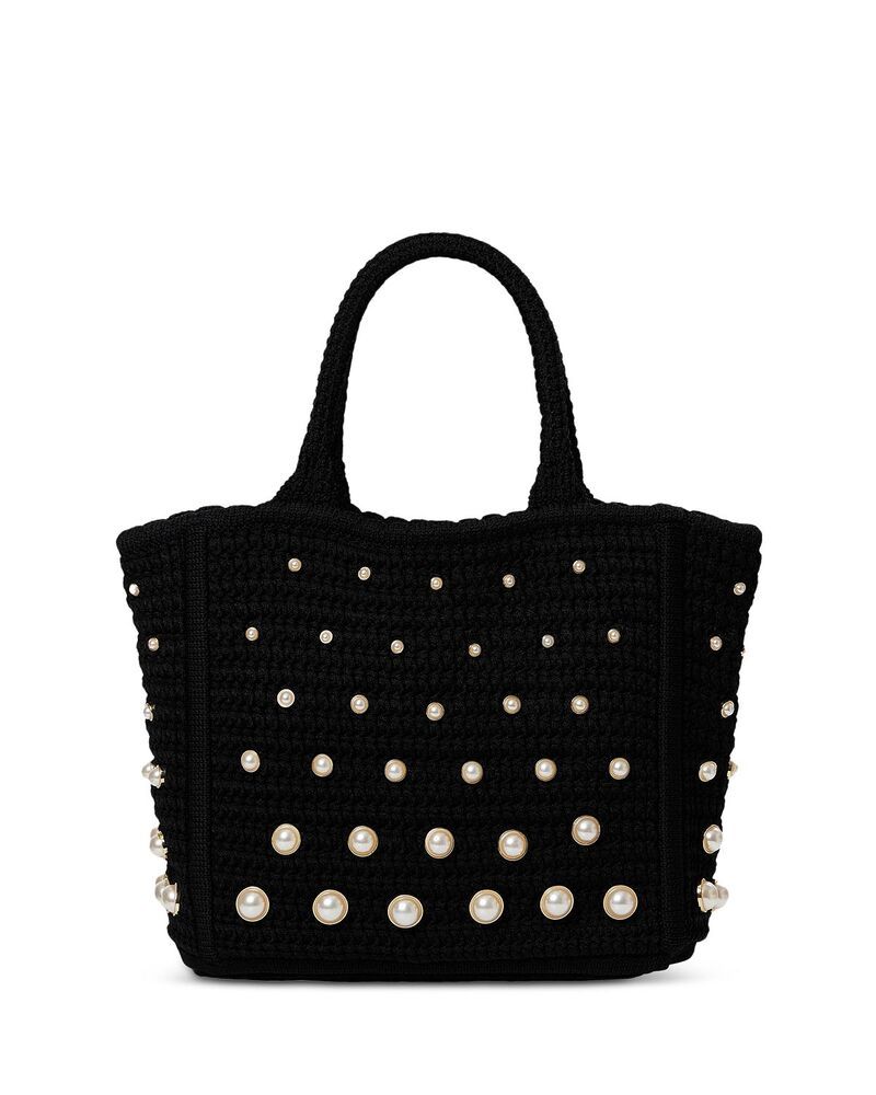サンドロ レディース バッグ メッシュ Sandro Eulalia Crochet Mesh Tote Black ブラック