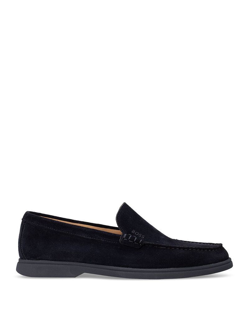 ボス メンズ シューズ スリッポン・ローファー BOSS Mensienne Slip On Moc Toe Loafers Dark Blue Tonal ブルー