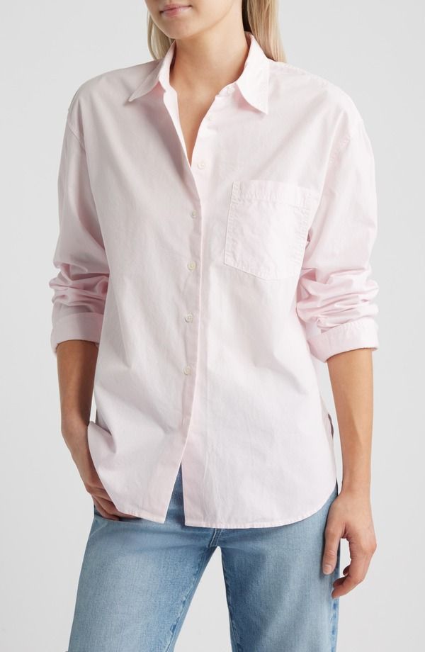メイドウェル レディース トップス シャツ Madewell Theasy Poplin ButtonUp Shirt Pale Pink ピンク