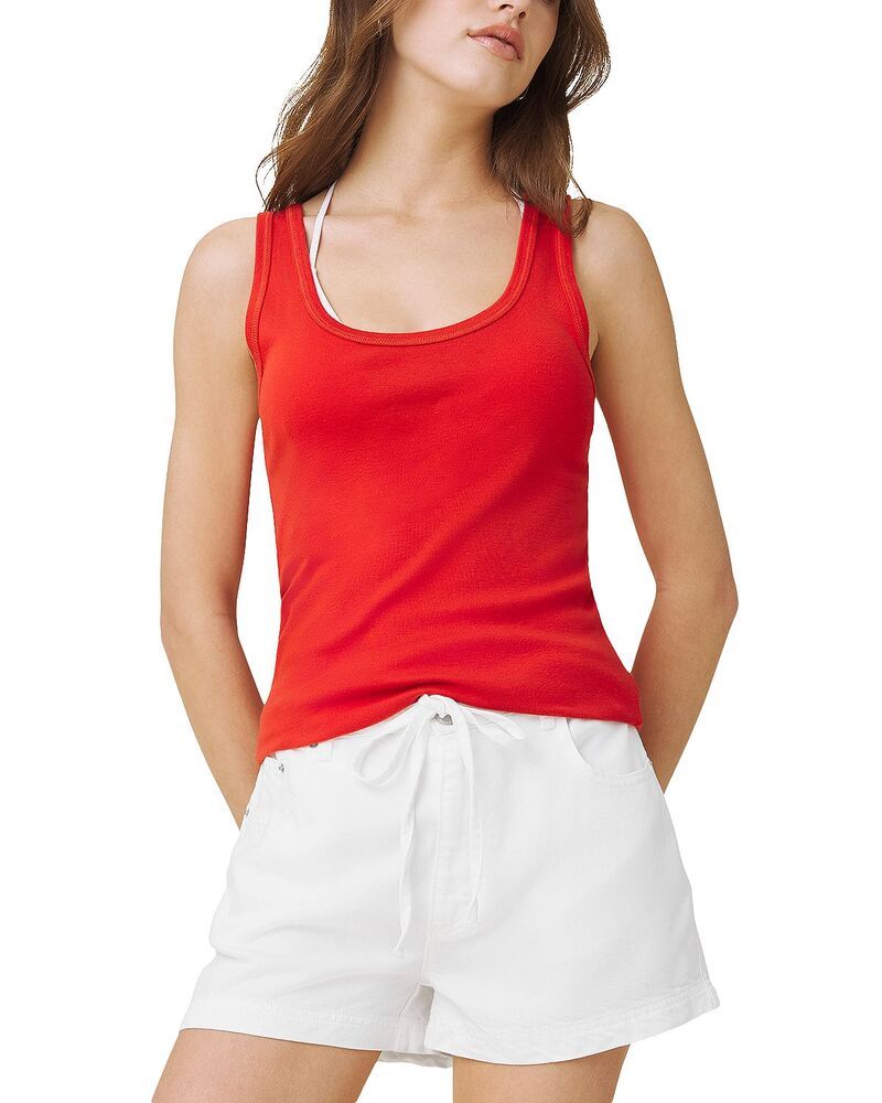 スプレンディット レディース トップス タンクトップ Splendid Fine Rib Scoop Neck Tank Firework