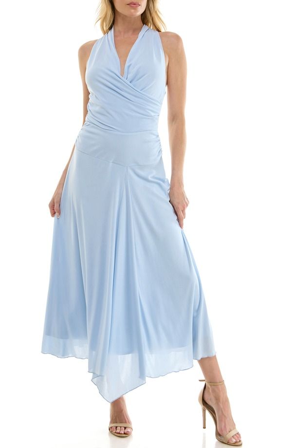 ソーシャライト レディース トップス ワンピース マキシ Socialite Surplice Handkerchief Hemaxi Dress Blue Finch ブルー