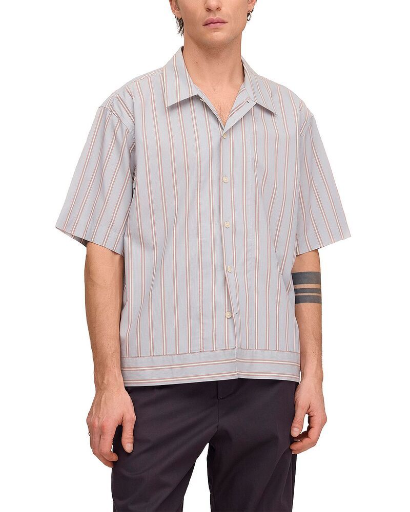 NN07 メンズ トップス シャツ リラックスフィット NN07 Relaxed Fit Reed 5322 Short Sleeve Shirt Red Stripe レッド