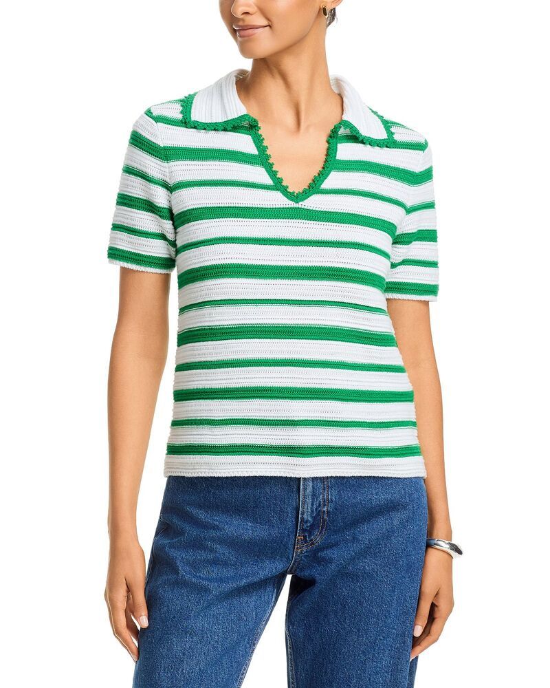 ティー・タハリ レディース トップス シャツ Vネック Tahari Collared Split V Neck Top White Star ホワイト