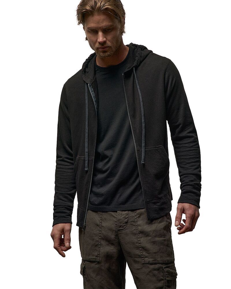 ジェームス パース メンズ アウター パーカー・スウェット ヴィンテージ パイル James Perse Vintage French Terry Zip Up Hoodie Black ブラック