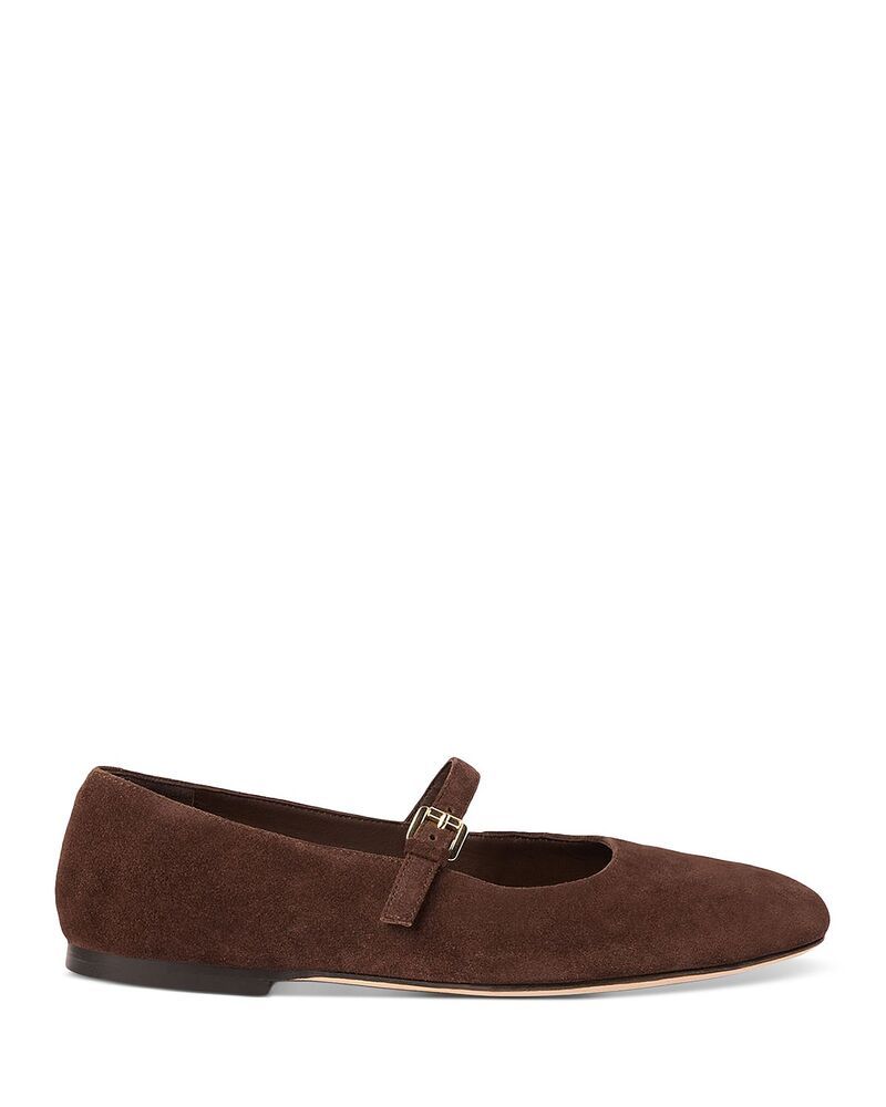 ホイッスルズ レディース シューズ パンプスエード Whistles Womensuede Mary Jane Ballet Flats Chocolate チョコレート