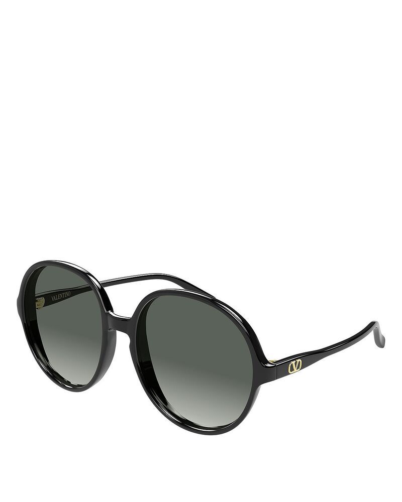 ヴァレンティノ レディース アクセサリー サングラス・アイウェア Valentino Garavani Valentino Round Sunglasses 59mm Black ブラック