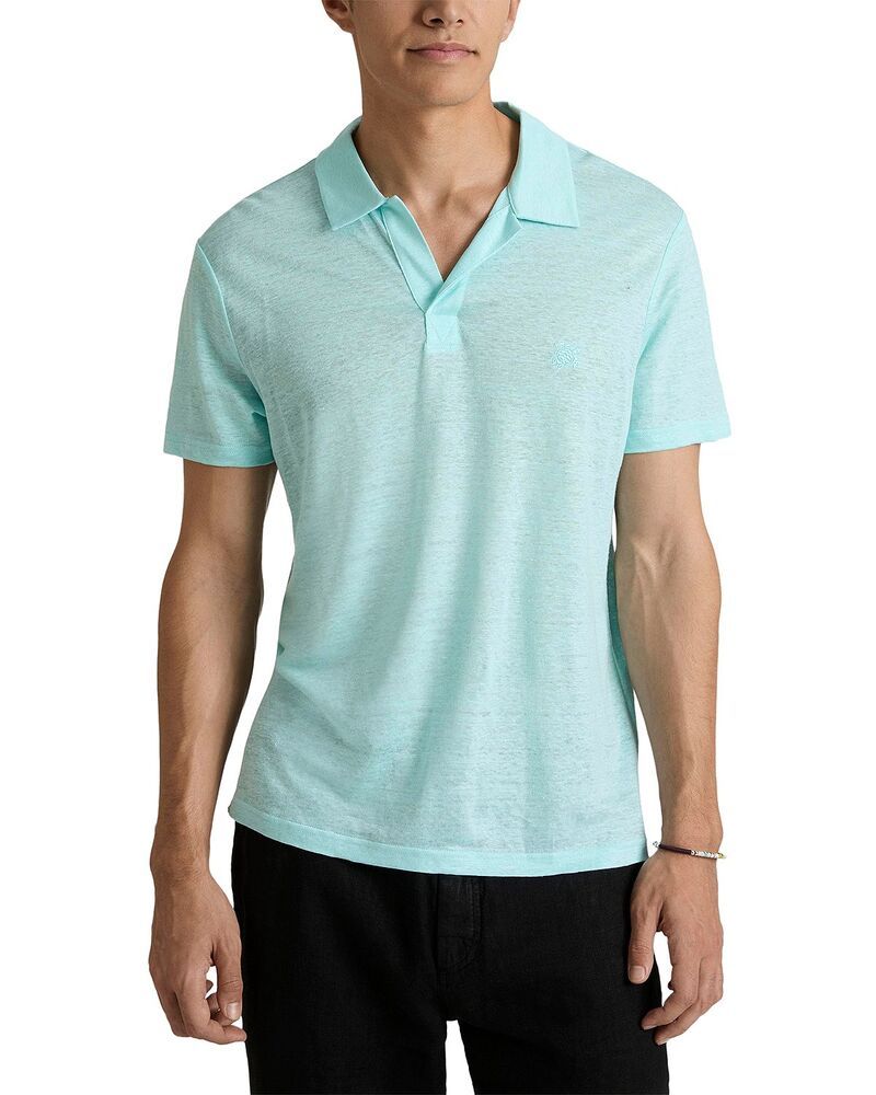 ヴィルブレクイン メンズ トップス ポロシャツ レギュラーフィット リネン Vilebrequin Regular Fit Short Sleeve Linen Polo Shirt Oxygene