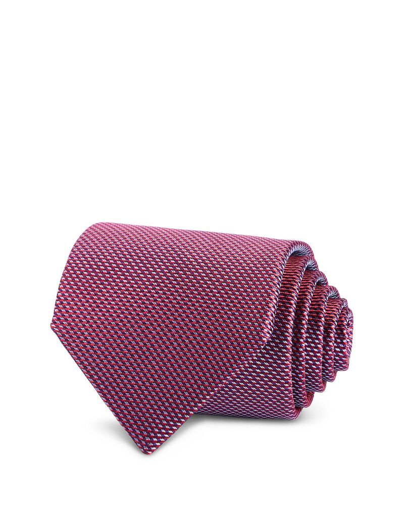 デイビッドドナヒュー メンズ アクセサリー ネクタイ シルク Davidonahue Micro Geo Pattern Silk Classic Tie Red レッド