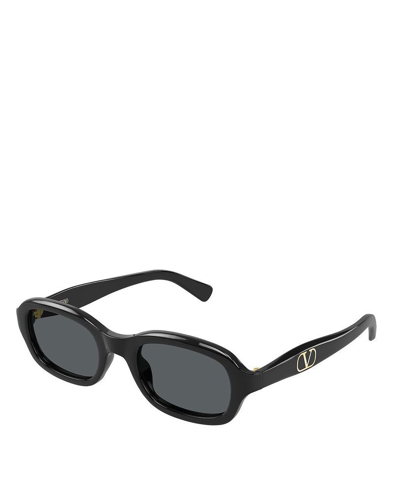 ヴァレンティノ レディース アクセサリー サングラス・アイウェア Valentino Garavani Valentino Rectangular Sunglasses 51mm Black ブラック