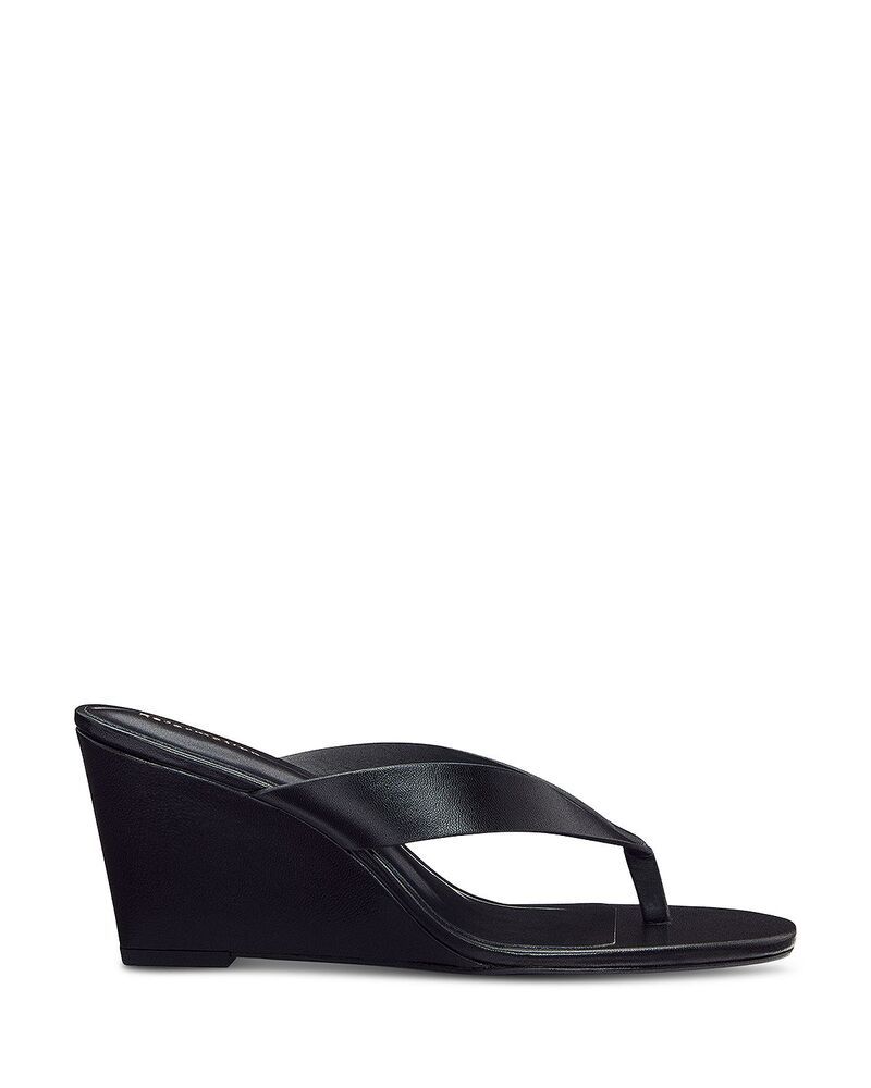 リフォーメーション レディース シューズ サンダル Reformation Womens Jessie Thong Wedge Sandals Black ブラック