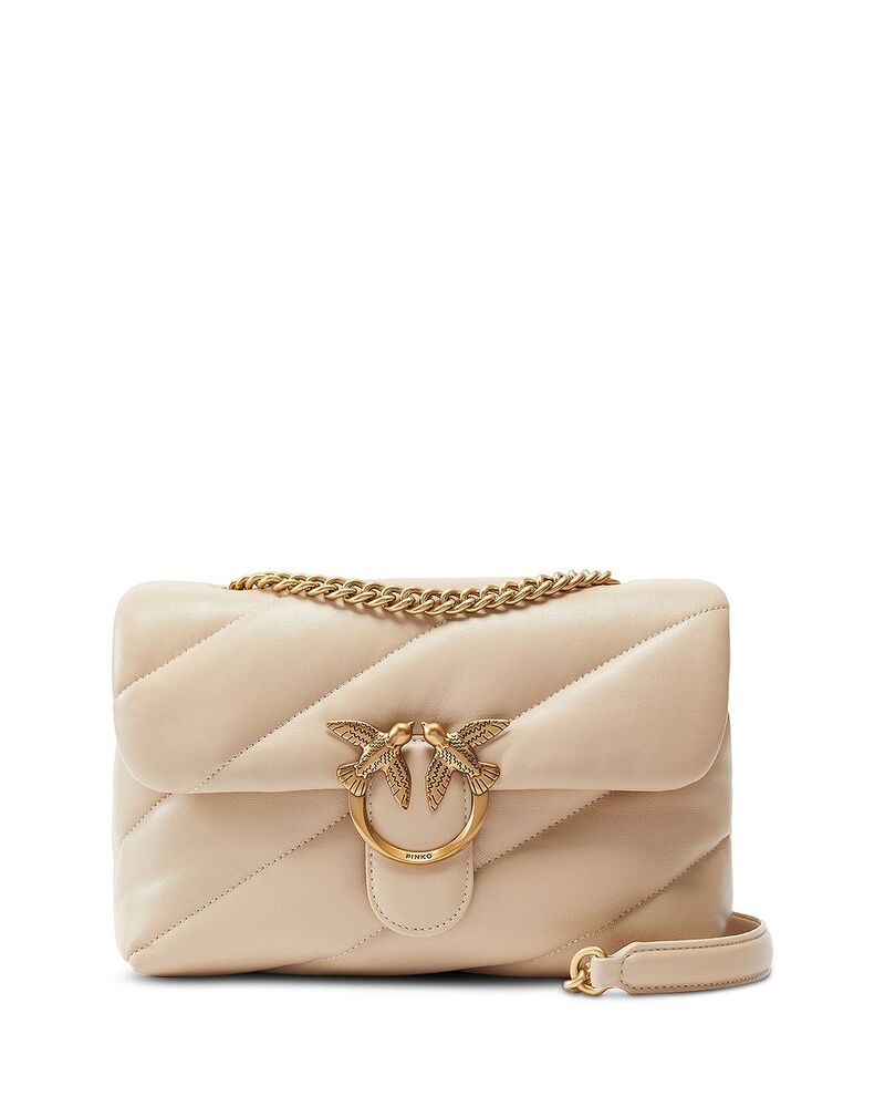 ピンコ レディース バッグ レザー PINKO Love Puff Classic Leather Convertible Crossbody C50qbeige ベージュ