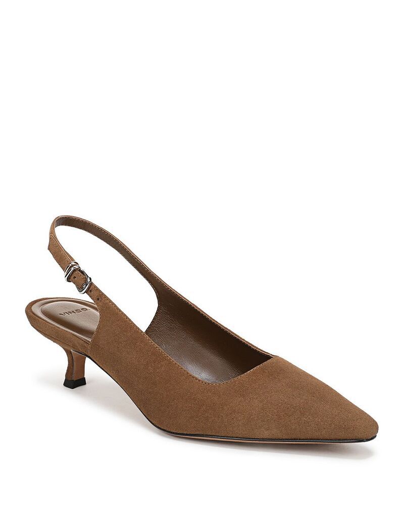 ヴィンス レディース シューズ パンプス Vince Womensabra Slingback Pumps Elmwood Suede