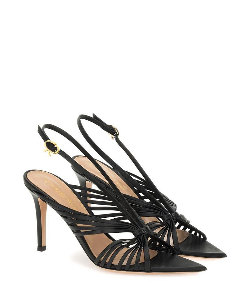 ジャンヴィト ロッシ レディース シューズ サンダル Gianvito Rossi Womens Muse 85 Sandals Black Lamb Leather ブラック
