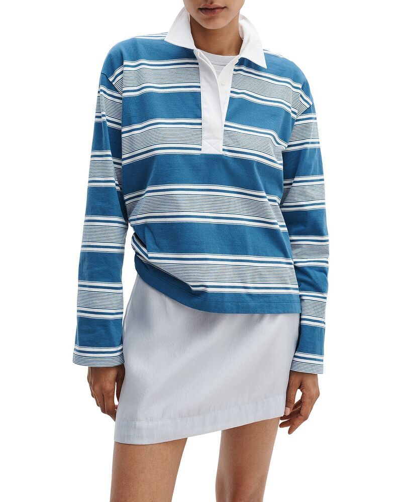 ラグアンドボーン レディース トップス ポロシャツ Tシャツ rag bone Kelly Stripe Polo Tee Blue Multi ブルー