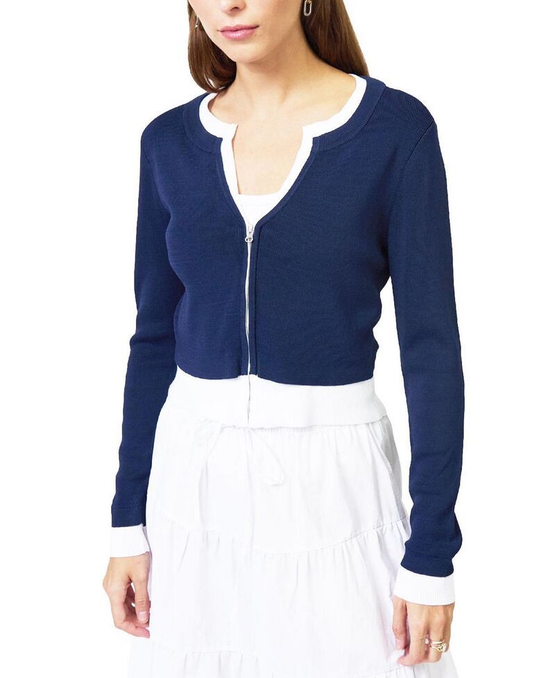 セントラルパークウェスト レディース アウター カーディガン Central Park West Womens Brooklyn Double Layer Cardiganavy Blue ネイビー