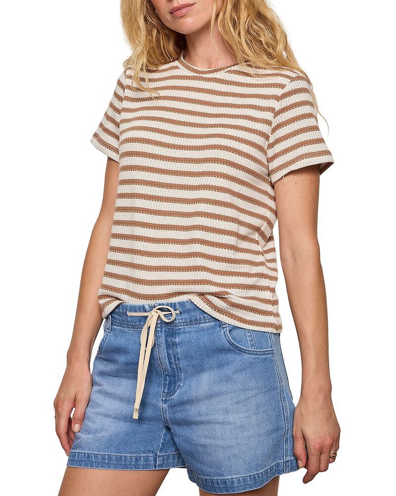 サンクチュアリー レディース トップス Tシャツ Sanctuary Perfectextured Striped Tee Valle Stripe ストライプ