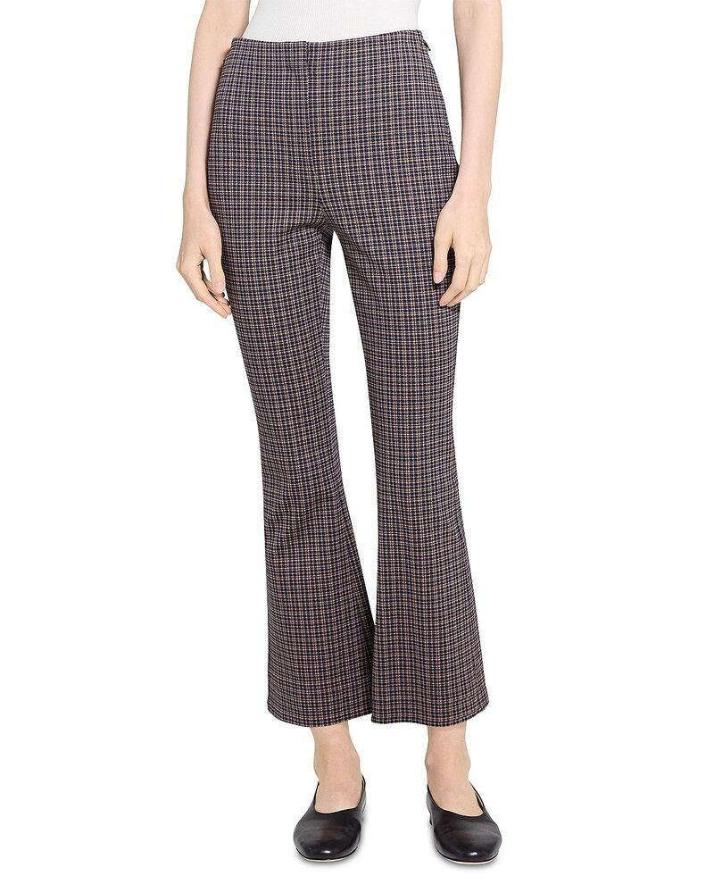 セオリー レディース ボトムス カジュアルパンツ Theory Kick Flare Plaid Pants Palomino Multi マルチカラー