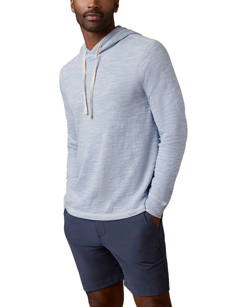 ファレティ メンズ アウター パーカー・スウェット Faherty Sunwashed Slub Hoodie Beach Sky Stripe ストライプ