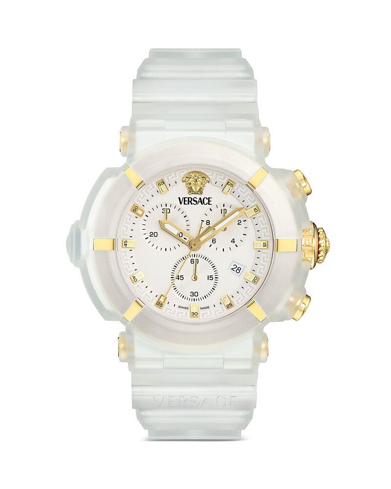 ヴェルサーチ レディース アクセサリー 腕時計 Versace Real Active Chronograph 45mm White ホワイト