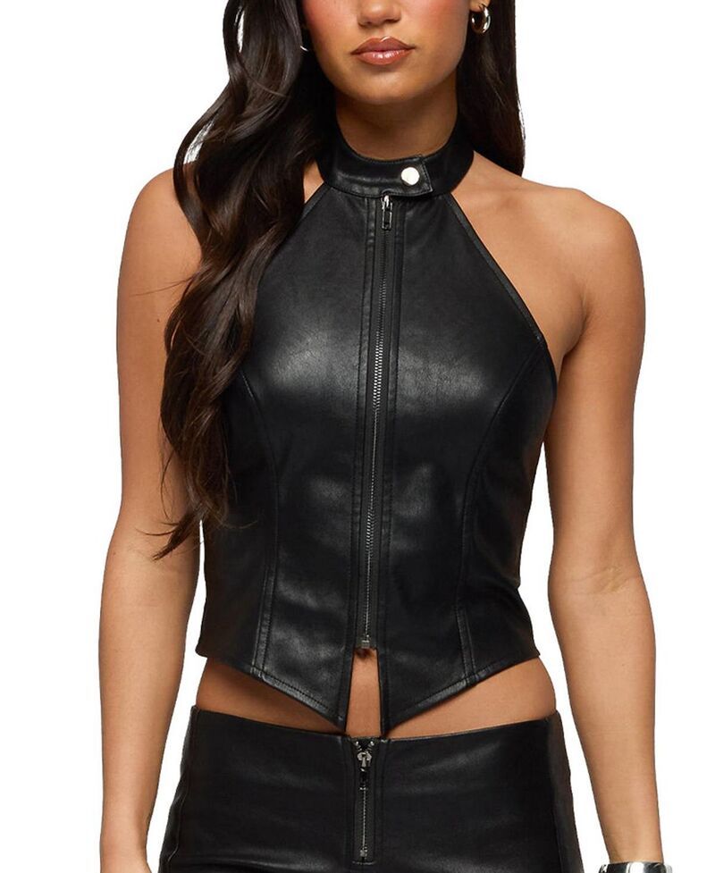 アディクテッド レディース トップス シャツ ホルター Ediktediana Zip Up Halter Top Black ブラック 18,706円