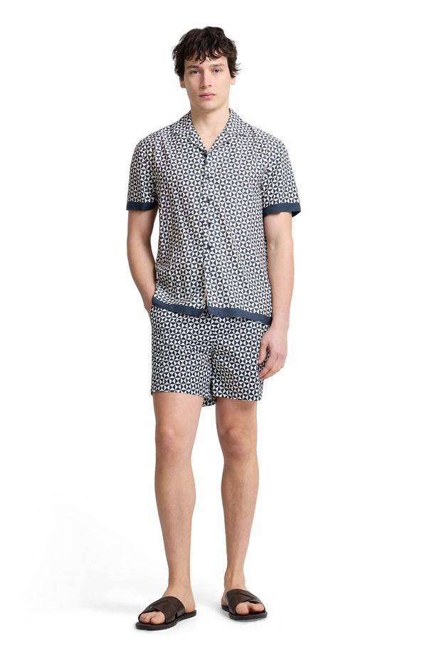 オニア メンズ トップス シャツ Onia Tencel Vacation Short Sleeve Shirt Midnight