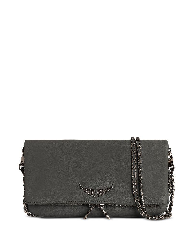 ザディグ エ ヴォルテール レディース バッグ レザー Zadig Voltaire Rock Leather Shoulder Bag Road Silver シルバー