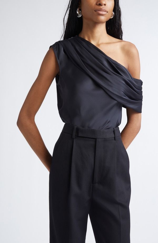 レイミー ブルック レディース トップス シャツ アシンメトリー ノースリーブ Ramy Brook Sol Asymmetric Sleeveless Top Black ブラック 43,680円