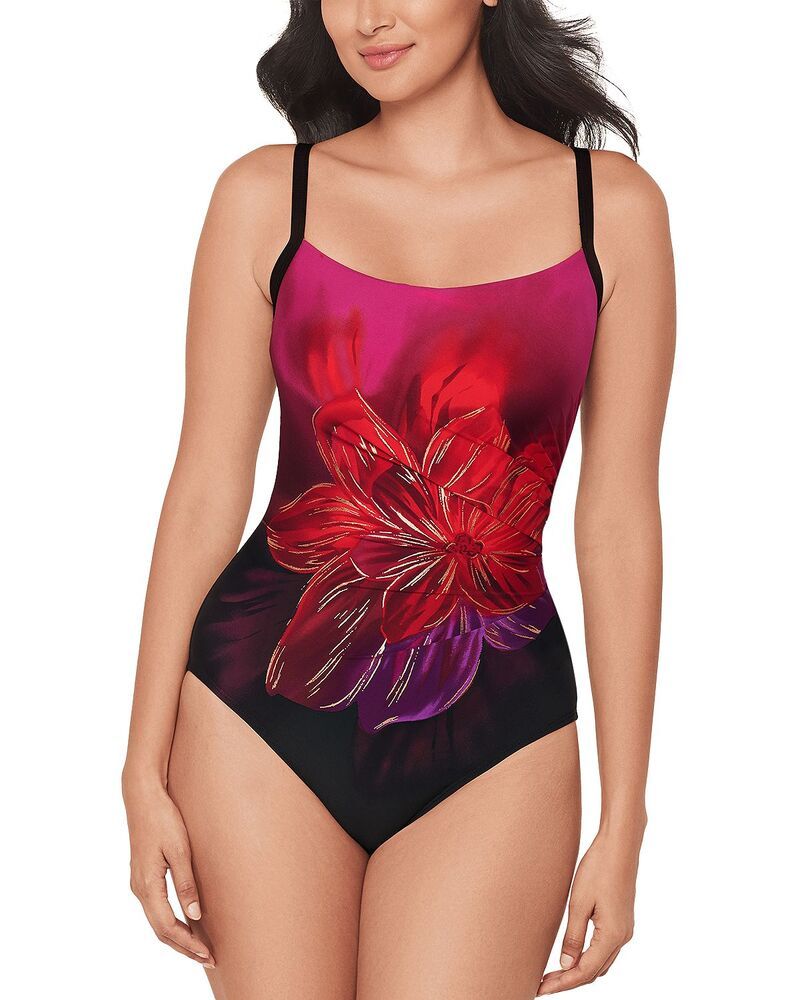 ミラクルスーツ レディース 水着 上下セット Miraclesuit Petali Rosa Starr One Piece Swimsuit BlackMulti ブラック