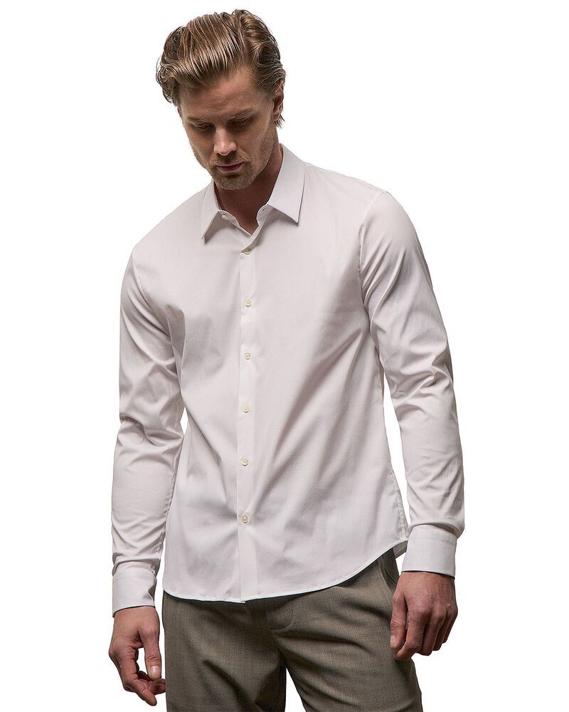 ジェームス パース メンズ トップス シャツ James Perse Matte Stretch Poplin Dresshirt White ホワイト